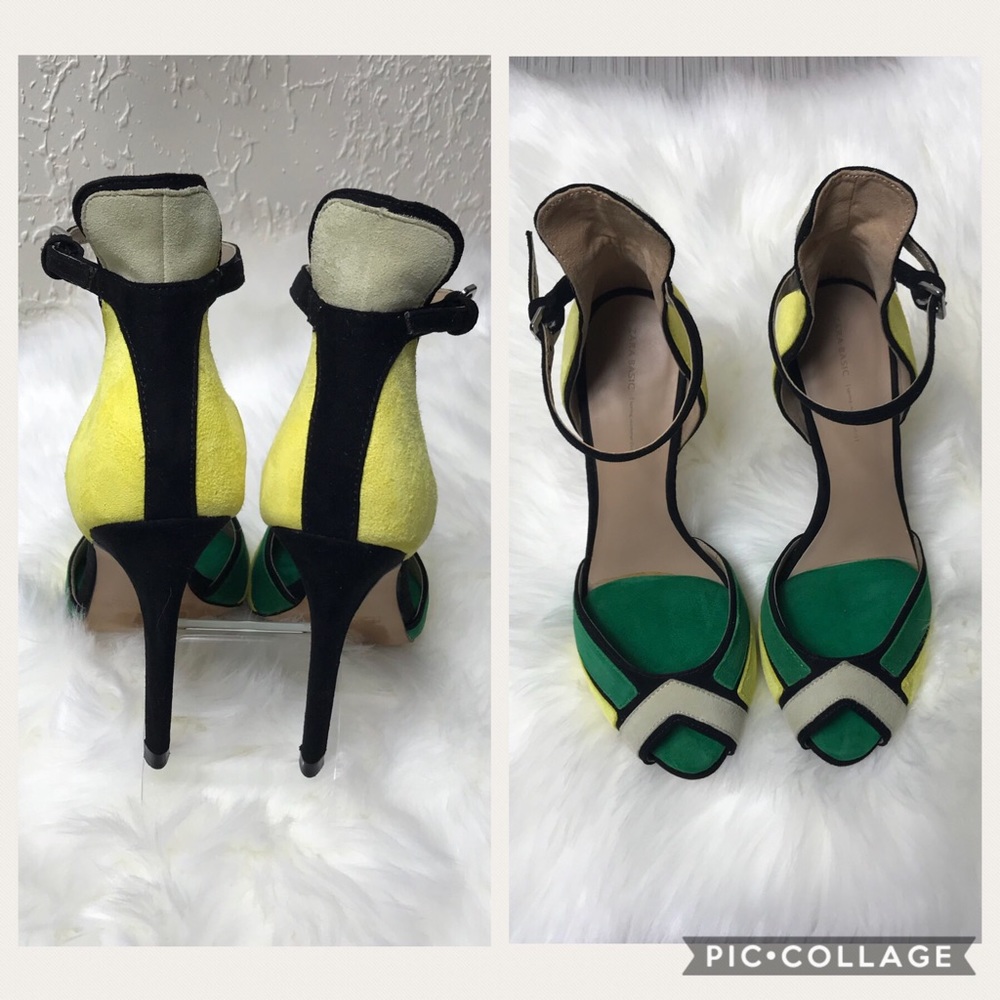 Zara Color Block Heels - Picture 4 of 8